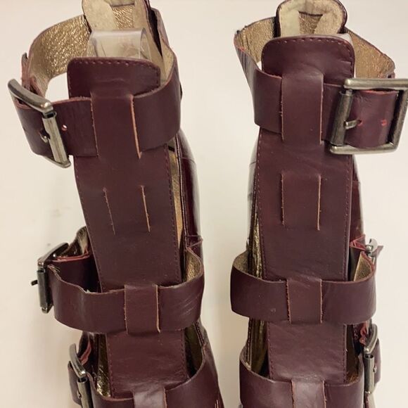 Dolce Vita Ostrich leather gladiator platform heels size 7 A9 - Picture 11 of 12